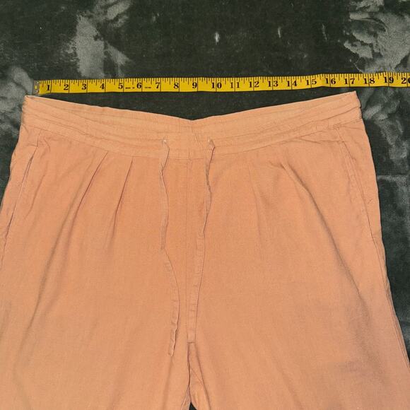 Bogari Studio Pant Womens Medium Orange 100% Silk Pockets Drawstring Long Sleeve - Picture 7 of 8